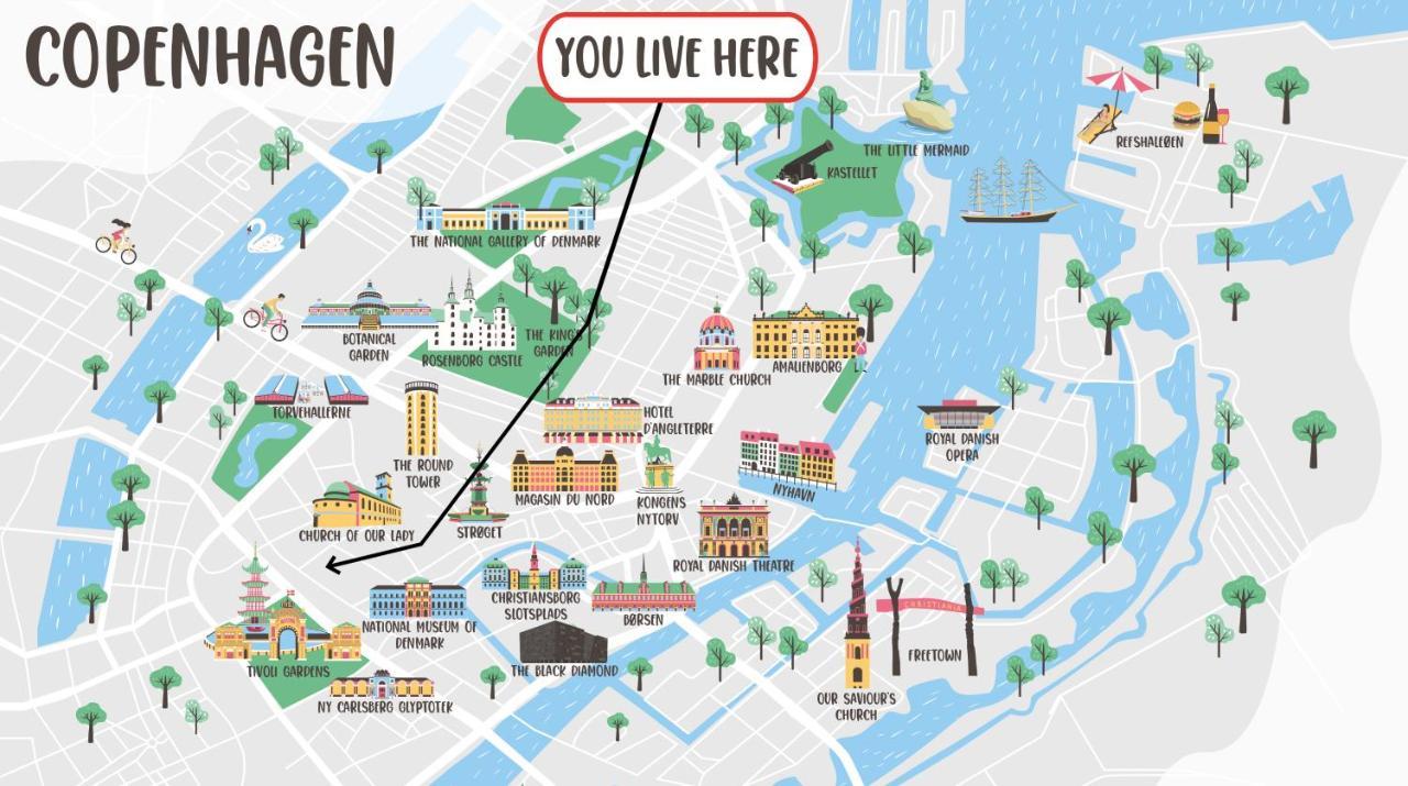Perfect Apartment For Friends & Families In Central København Ngoại thất bức ảnh